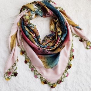 Exotic Handmade Needle Lace Scarf